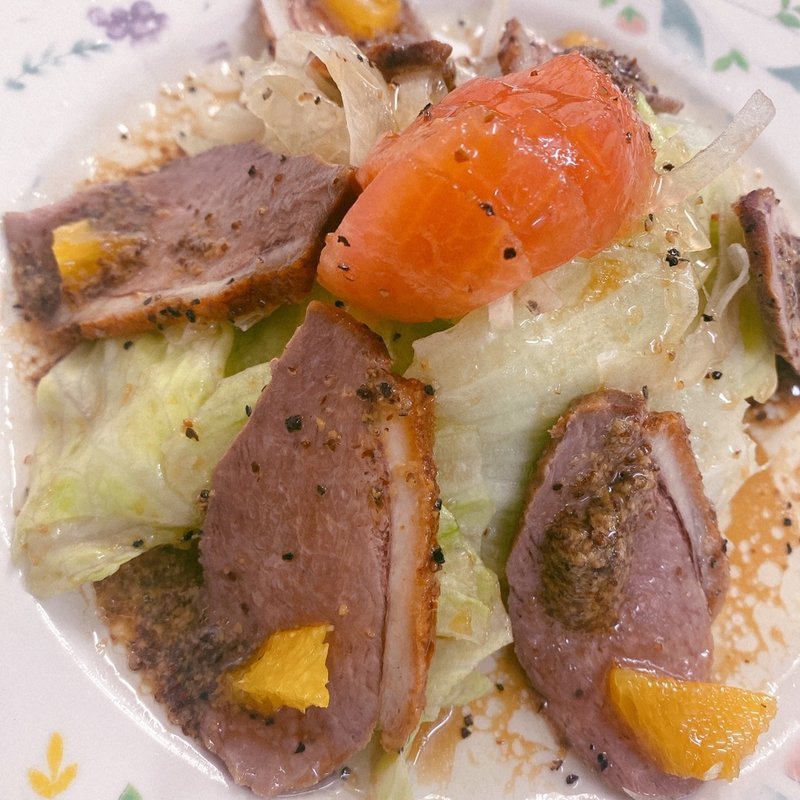 合鴨のサラダ(しゃぶしゃぶ やすだ)