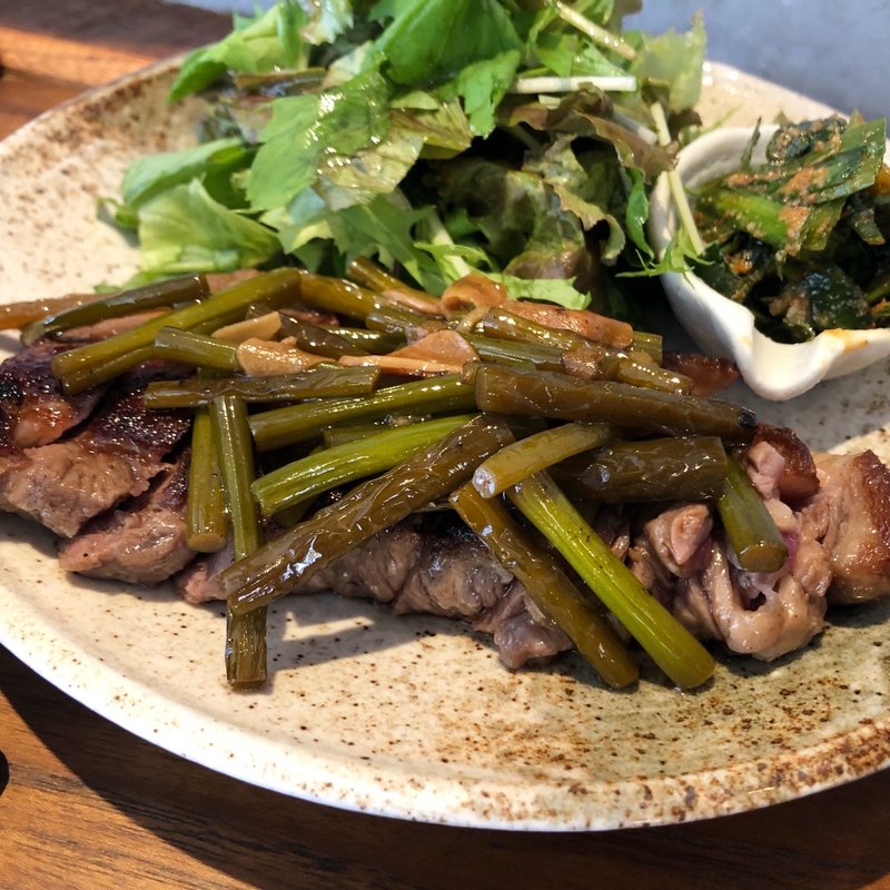 スタミナ牛サーロインステーキ定食(yuzuki)