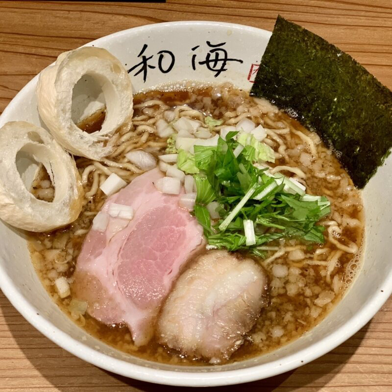 本日の限定 背脂生姜醤油ラーメン(和海 なんばラーメン一座店)