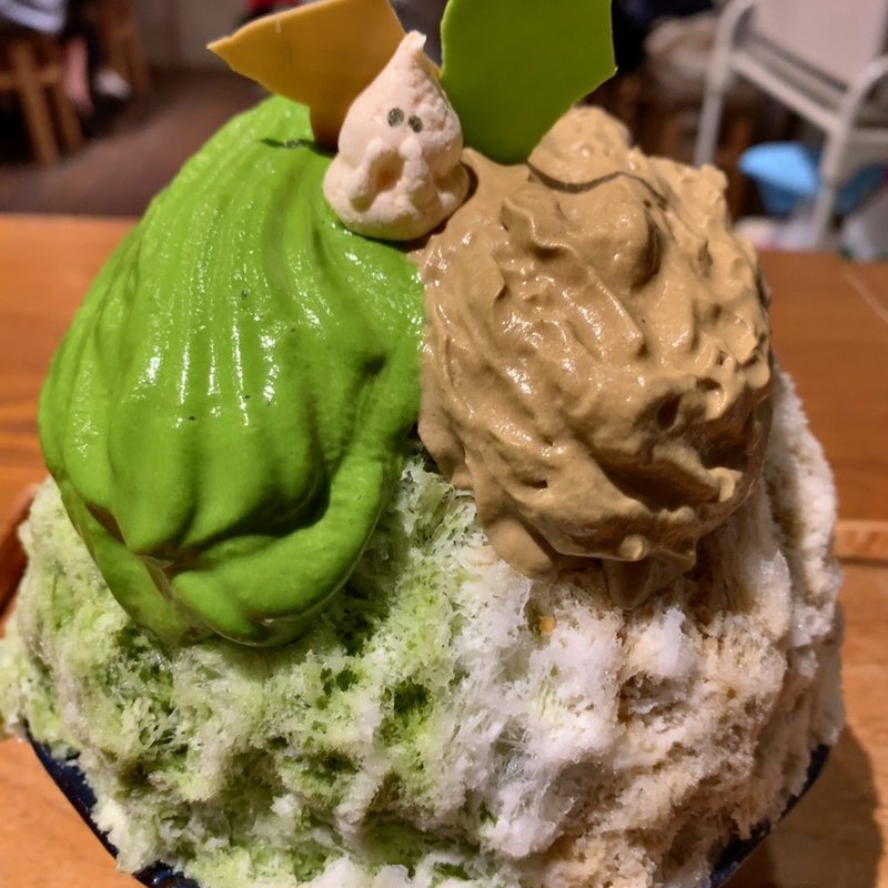 お茶の合盛り氷(氷おばけ)