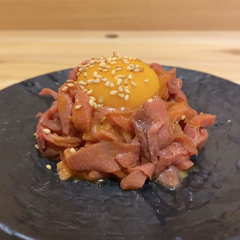 牛たんユッケ(炭焼牛たん東山 名古屋大須店)