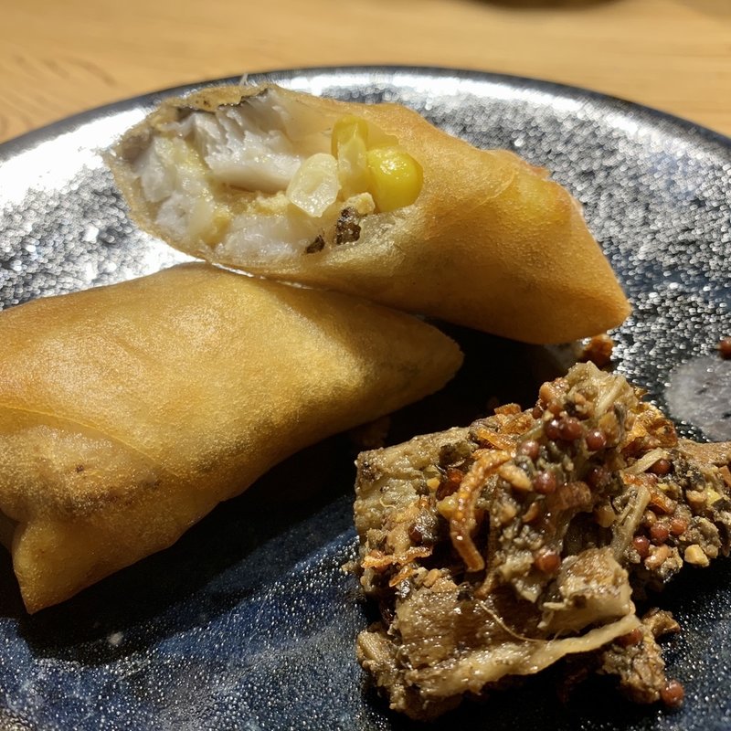 白身魚の揚げ春巻き(酒飯lab 千住かんのん)