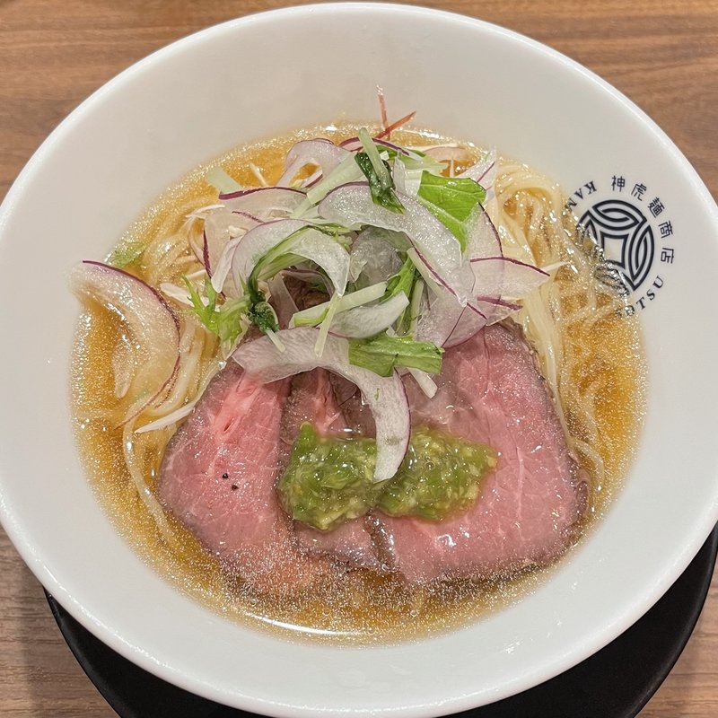 冷やしわさび牛骨ラーメン(大)(神虎 肥後橋店 )