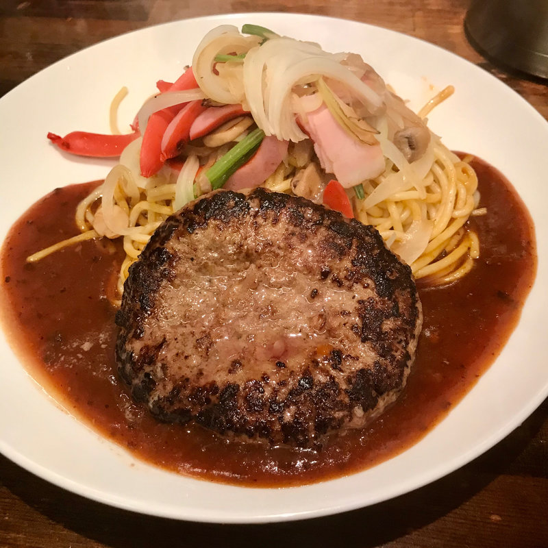 ミラカン（ハンバーグのせ）(男前パスタ 伏見店)