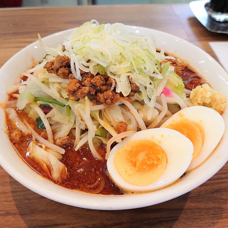麻辣味噌タンメン＋麺大盛＋ゆで玉子(飯村製作所)