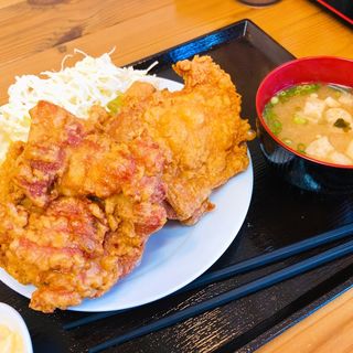 ジャンボザンギ定食ダブル (拉麺Shin. 厚別店)