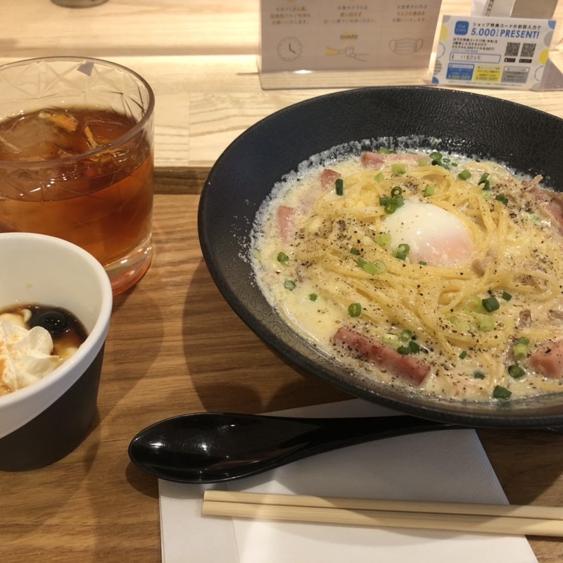 こななの豆乳カルボナーラのランチセット(こなな ルミネ池袋店)