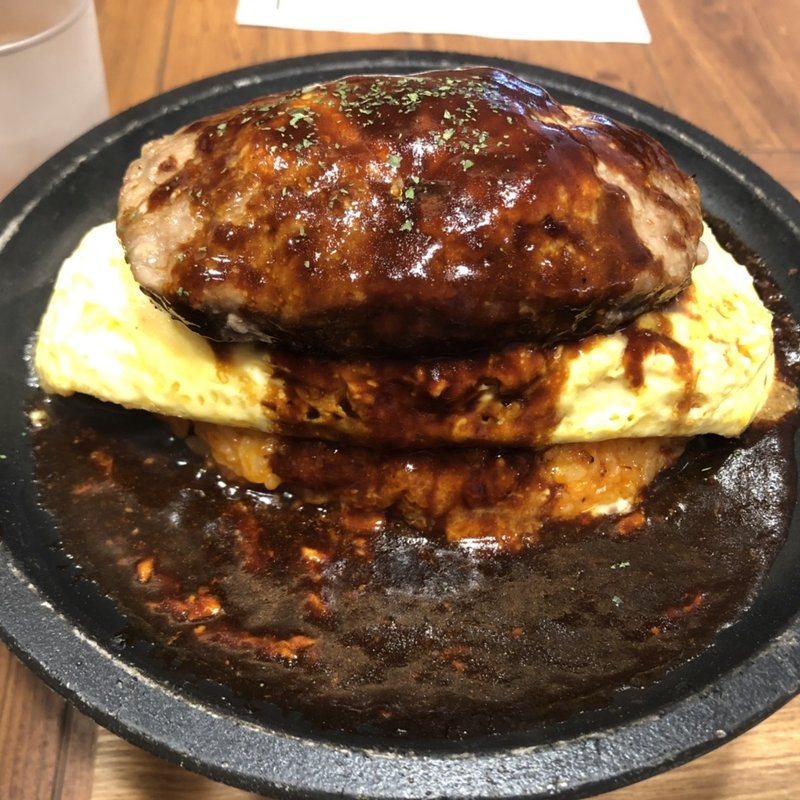 焼きオムドリアとデミグラスハンバーグ(神戸元町ドリア ルミネ池袋店)