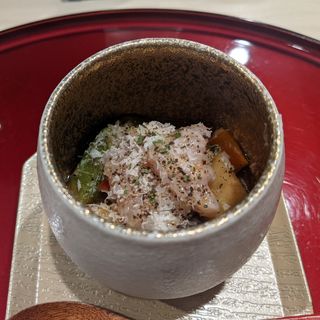高坂鶏と夏野菜のマリネ(1000)