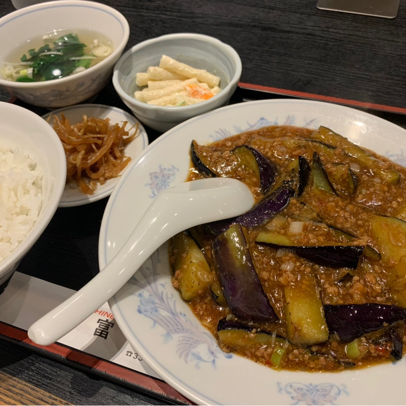 麻婆茄子セット(富城屋 )