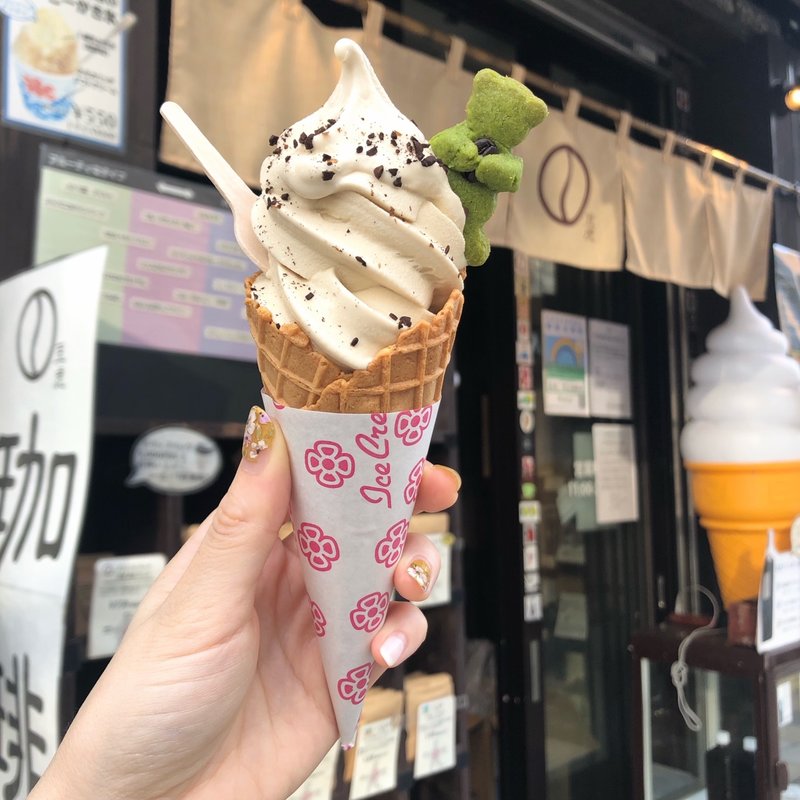モカリッチソフトクリーム(豆虎　青山焙煎所)