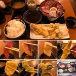 天ぷら刺身セット(回転寿司大江戸)