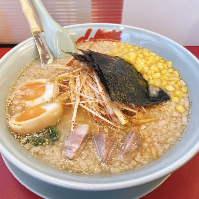 塩ピリ辛ネギラーメン中盛り(ラーメン山岡家 上三川店)