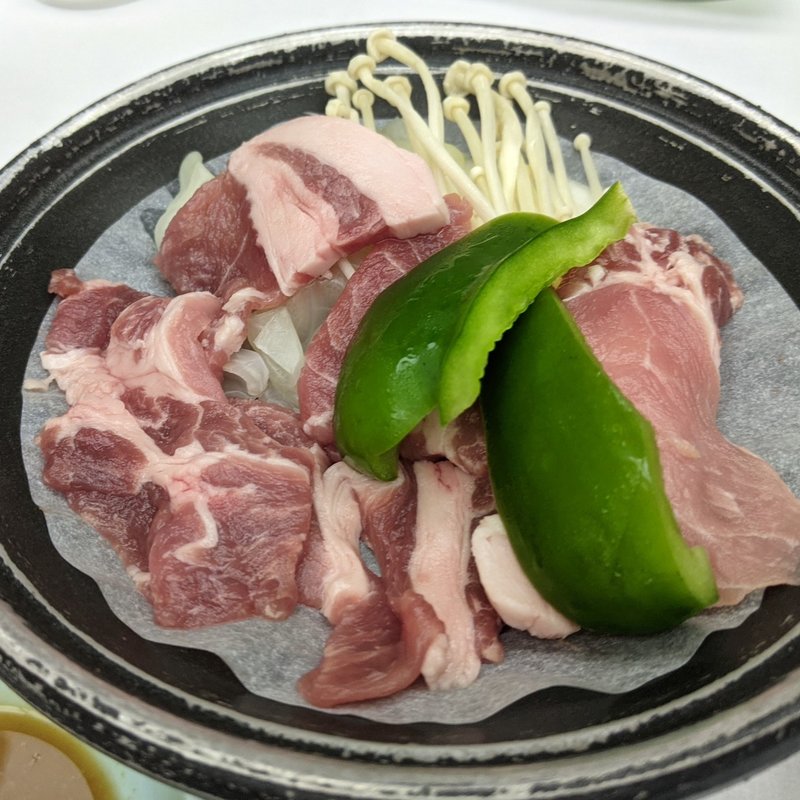 奥出雲ポーク陶板焼き(さぎの湯温泉 夢ランドしらさぎ)
