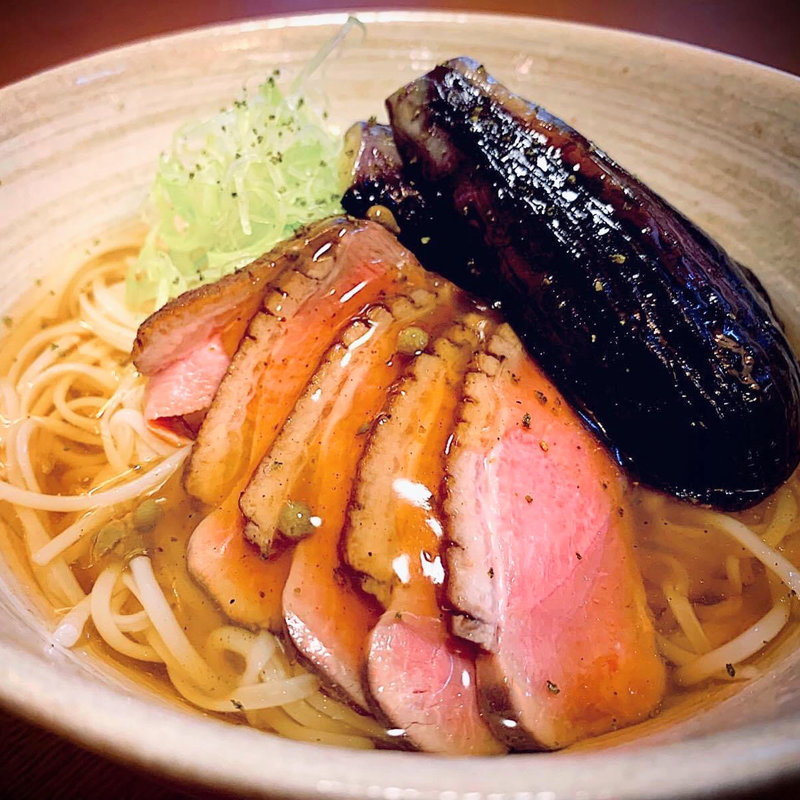 冷製鴨茄子そうめん(阿波や壱兆)