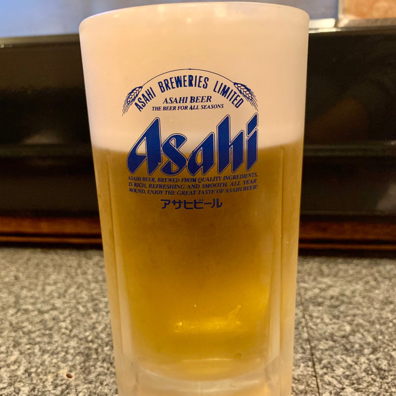 生ビール(中) アサヒスーパードライ(居酒屋 大漁)