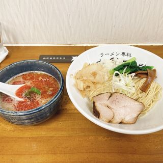 鶏と帆立の辛いつけ麺(ラーメン専科 竹末食堂)