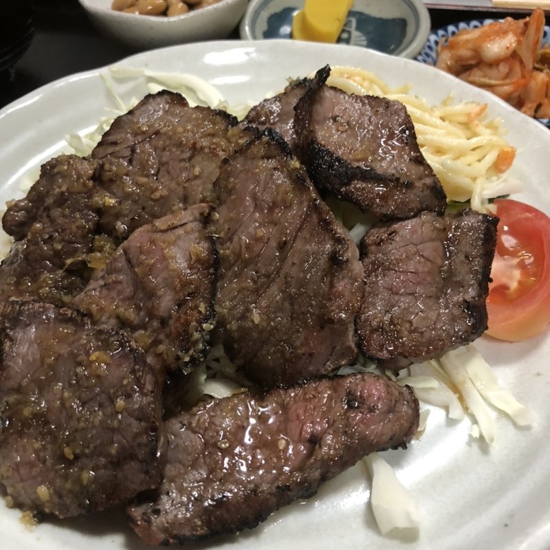 特上牛カルビあみ焼き定食(松の家)
