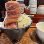 大野のローストビーフ丼定食(肉追加）