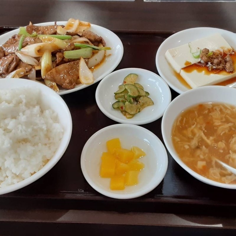 レバーとネギ炒めランチ　(台湾料理　四季紅 館林店 )