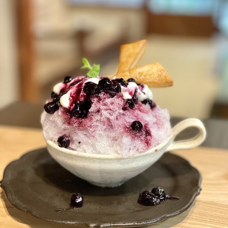 ブルーベリーのかき氷(ベジサラ舎)