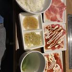 キムマヨ&ネギシオセット（100g）(焼肉ライク　立川南口店)