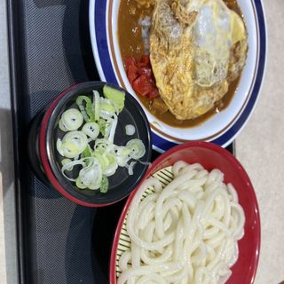 カレーカツ丼セット(名代富士そば西武新宿店)