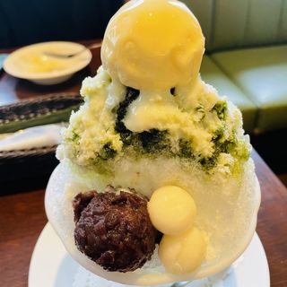 かき氷抹茶(66DINING 六本木六丁目食堂 浅草エキミセ店)