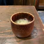 サービスの小さな味噌汁(毎日！北海道物産展 ネオ炉端 道南農林水産部 新栄店)