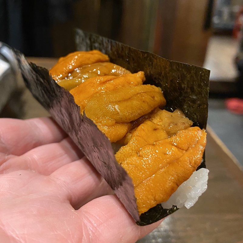 うにドッグ(毎日！北海道物産展 ネオ炉端 道南農林水産部 新栄店)