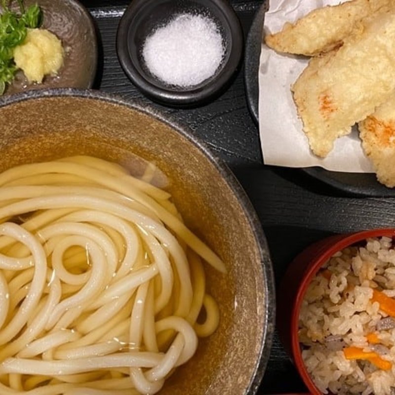 とり天定食(自家製うどん 和匠（わしょう）)