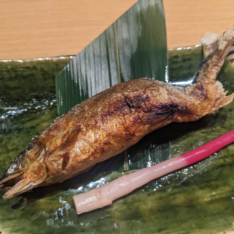 子持ち鮎の塩焼き(みこころや )