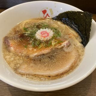 神戸ポークプレミアム＆魚介系 背脂醤油らーめん(小麦と大豆 自家製麺 麺や ひなた)