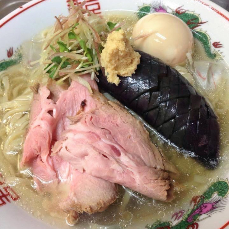 揚げ茄子の煮浸しと茗荷の冷やそば(桑ばら)