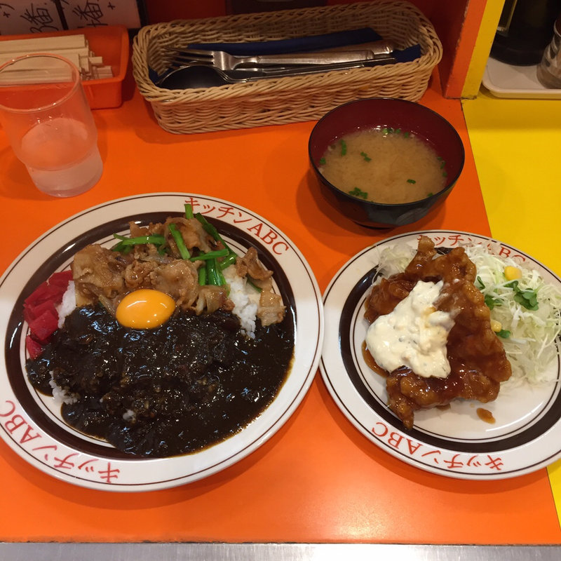 オリエンタルライス&黒カレー＋チキン南蛮タルタル(キッチンABC 池袋東口店 （キッチン エービーシー）)