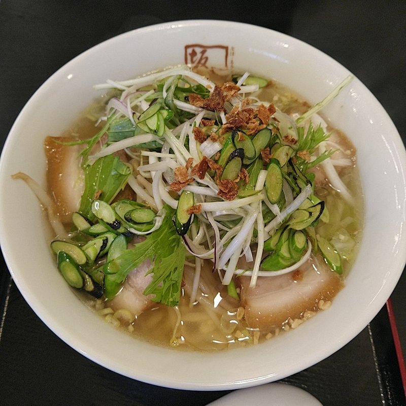 ニンニクの芽香るスタミナ塩ラーメン(会津喜多方ラーメン坂内 小法師 水沢店 （あいづきたかたらーめんばんない こぼし）)