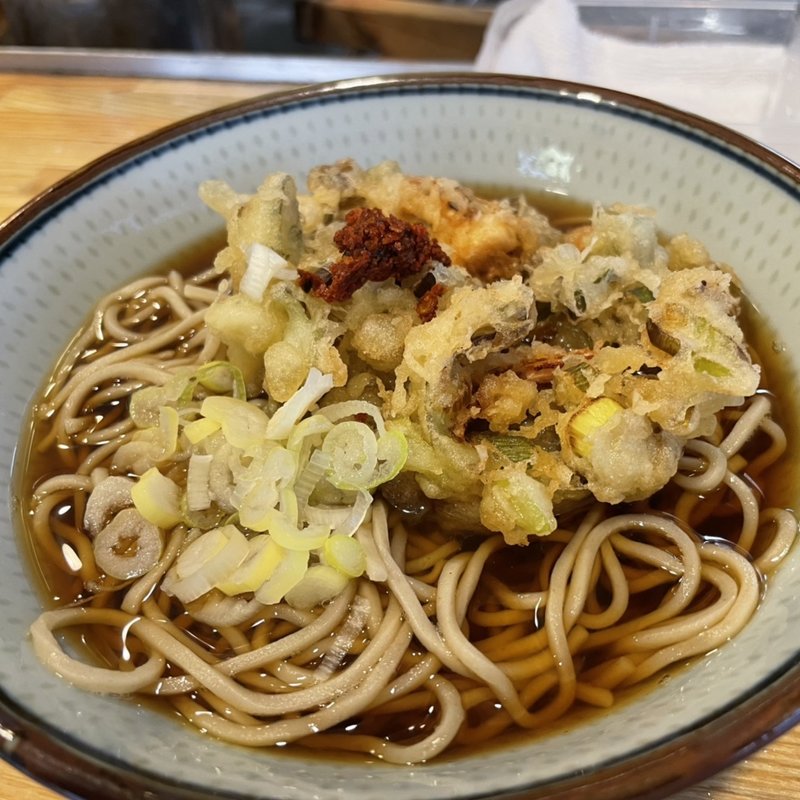 天ぷらそば　げそ(福そば )