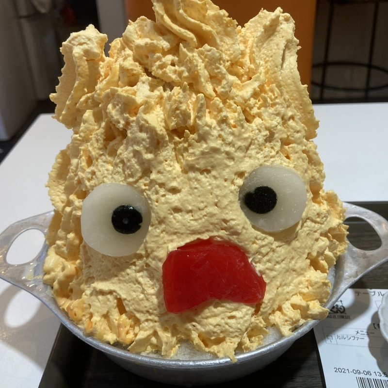 濃厚かぼちゃミルクカルシファーかき氷(麺とかき氷 ドギャン)