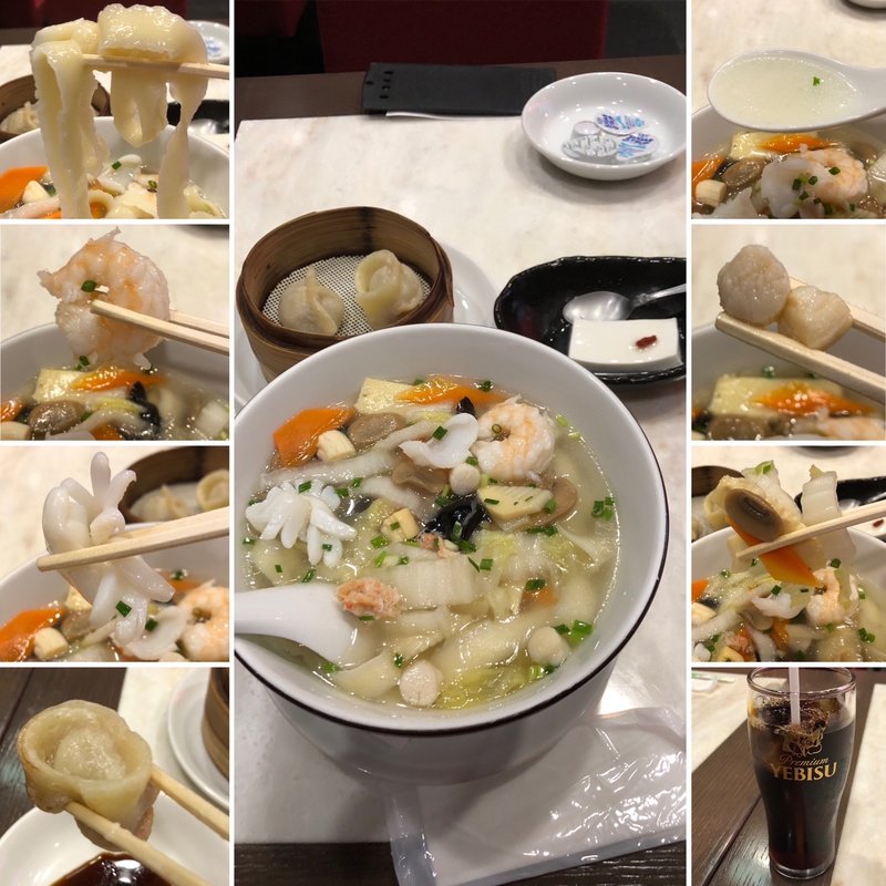 海鮮入り刀削麺(老辺餃子舘 新宿別館)