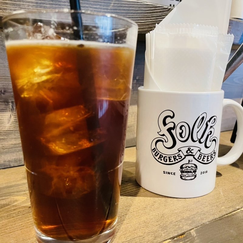 アイスコーヒー(folk burgers&beers)