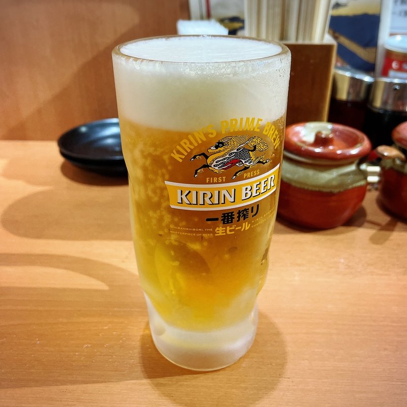 生ビール(俺流塩ラーメン 中目黒駅前店)