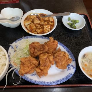 若鶏肉の唐揚げと麻婆豆腐定食(小杉美食 )