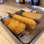 串カツ豚、海老、ハムカツ