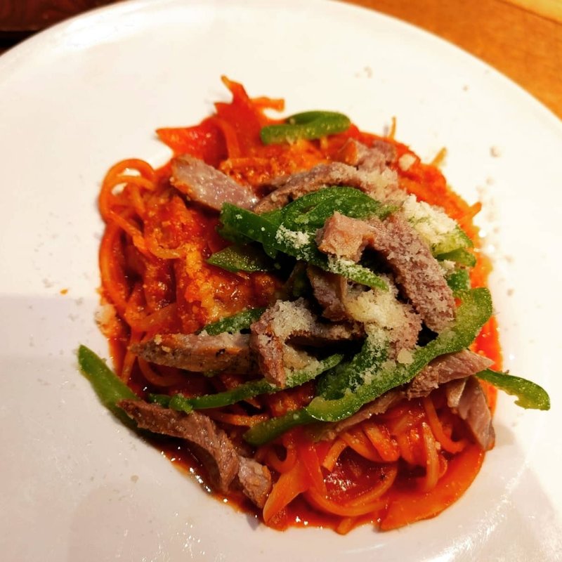 マグロのナポリタン(築地 ボン・マルシェ)