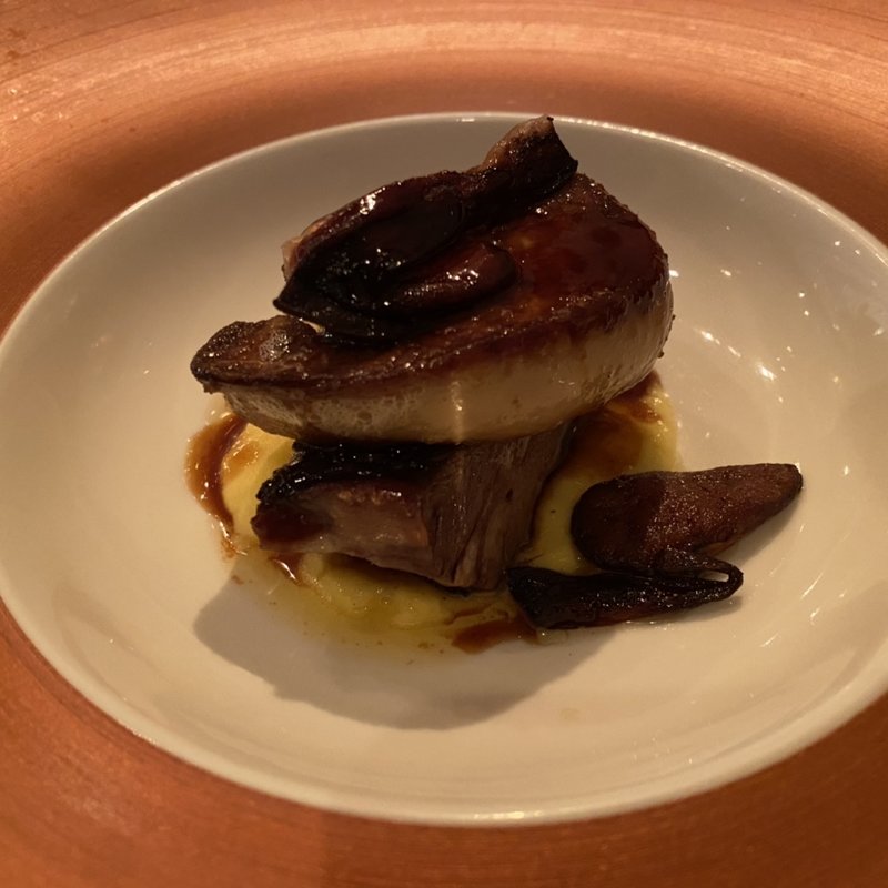 黒毛和牛タンの炭火焼き　フランス産フォアグラとの饗宴 （＋2000円） (神戸牛炭火焼 ステーキ 銀座 Fun)