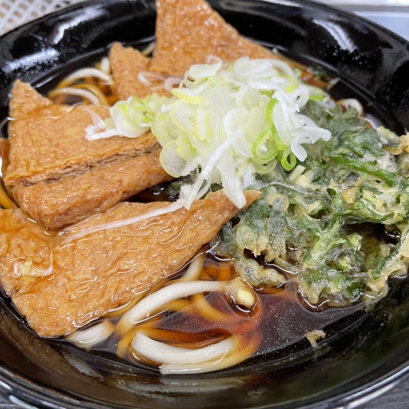 春菊きつね細うどん(山一)