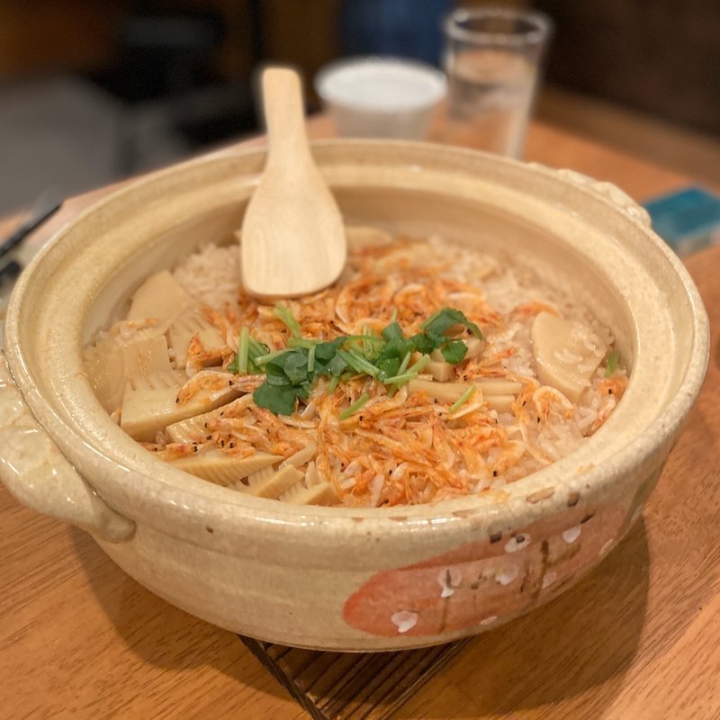 桜エビと筍の炊き込みご飯(みんな仲よくアスゲンタイガー 今池店)