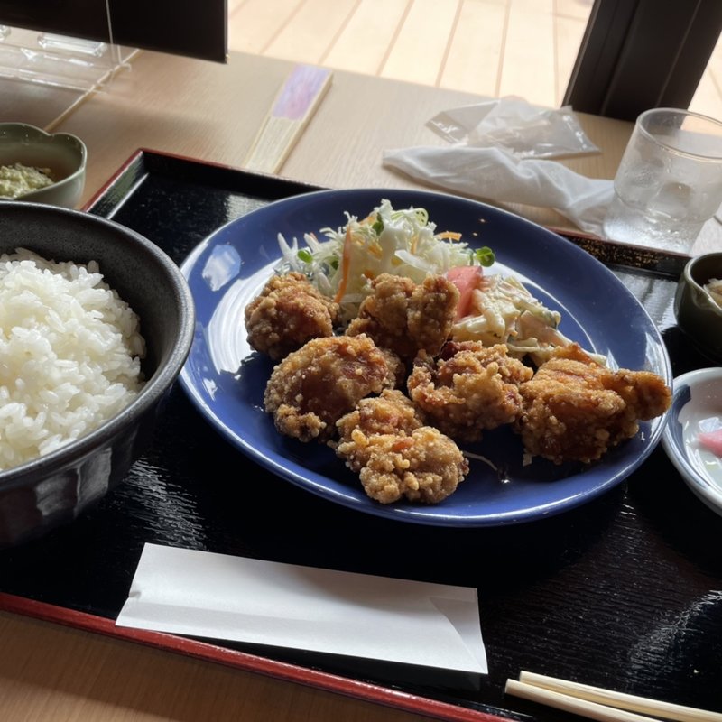 吉野葛唐揚げ定食(おくとろ温泉レストラン　きたやま )