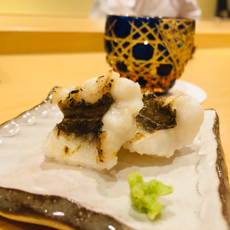 対馬産トロ穴子の白焼き(鮨一)