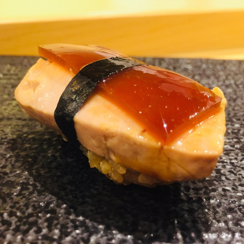 余市産あん肝の握り(鮨一)